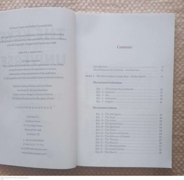 The Keys to the Universe — Diana Cooper, Kathy Crosswell *SIGNED* secondhand book