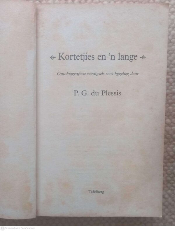 Kortetjies en3 Kortetjies En ‘n Lange – P.G. Du Plessis secondhand book