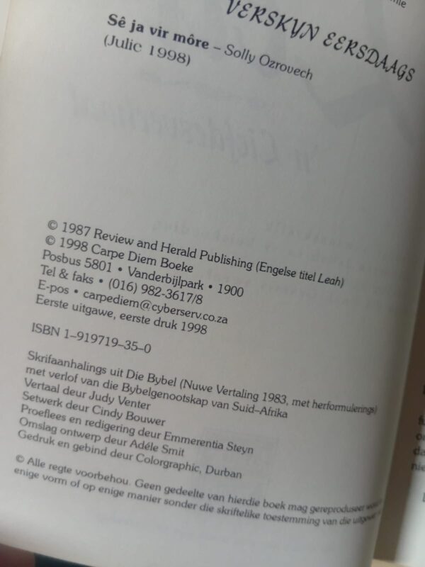 Lea: ‘n Liefdesverhaal – Judy Venter secondhand book