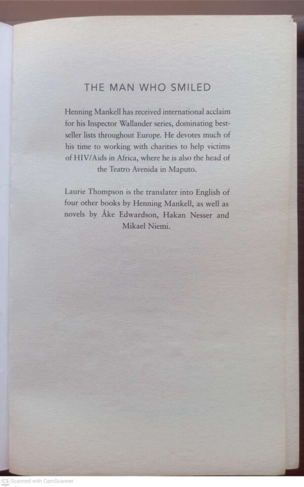 The Man Who Smiled — Henning Mankell secondhand book