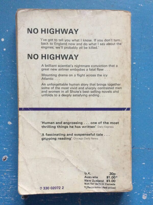 No Highway – Nevil Shute secondhand book