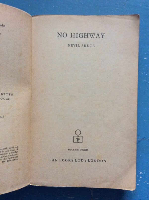 No Highway – Nevil Shute secondhand book