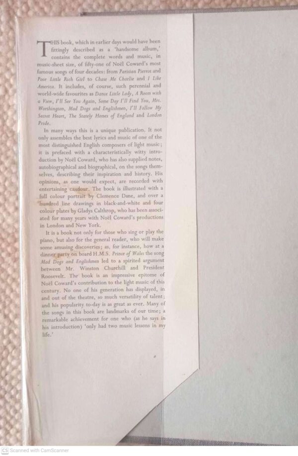 Noël Coward Song Book3 The Noël Coward Song Book secondhand book