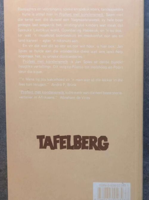 Profeet Met Kondensmelk (Vertellings 3) — Jan Spies secondhand book