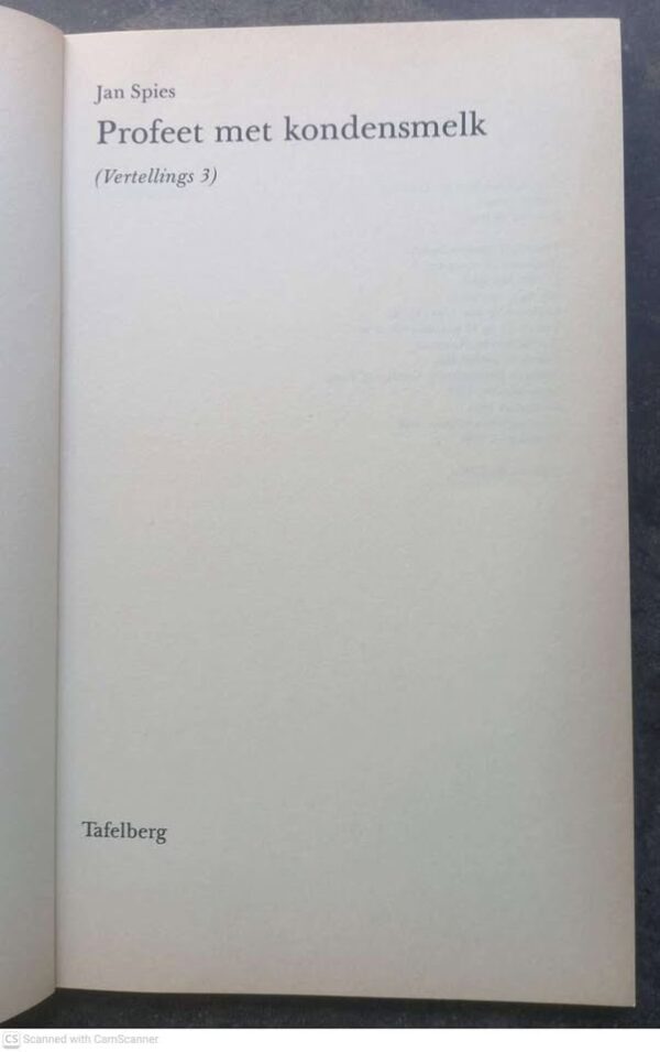 Profeet Met Kondensmelk (Vertellings 3) — Jan Spies secondhand book
