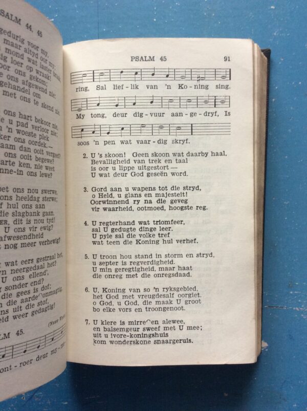 Die Berymde Psalms saam met die Evangeliese Gesange secondhand book