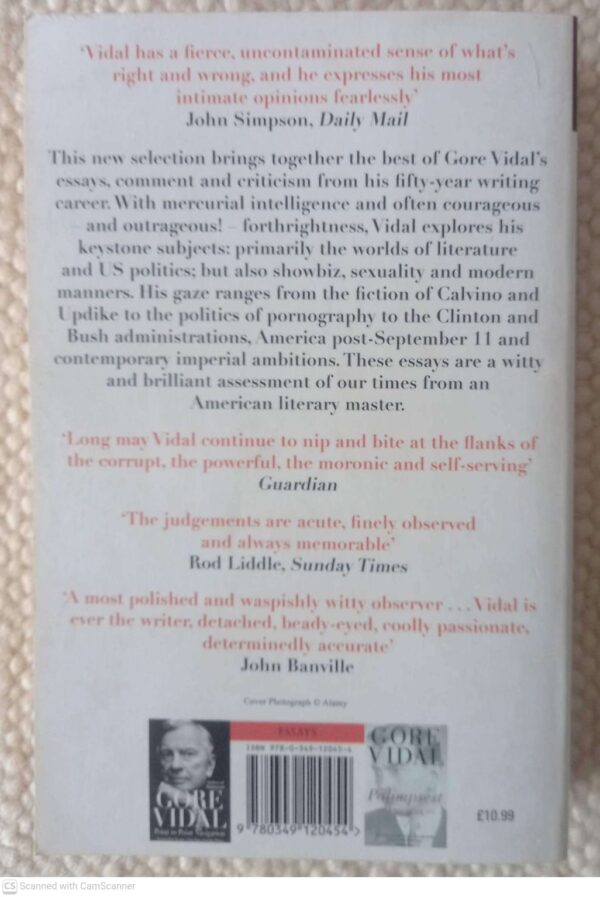 Selected Essays — Gore Vidal secondhand book