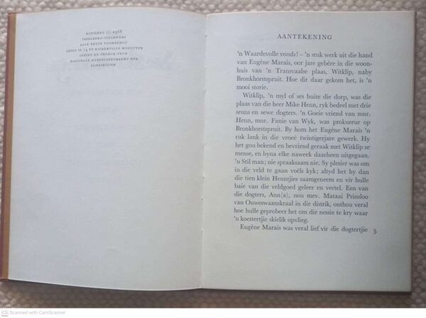 Die Skepbekertjie — Eugène Marais secondhand book