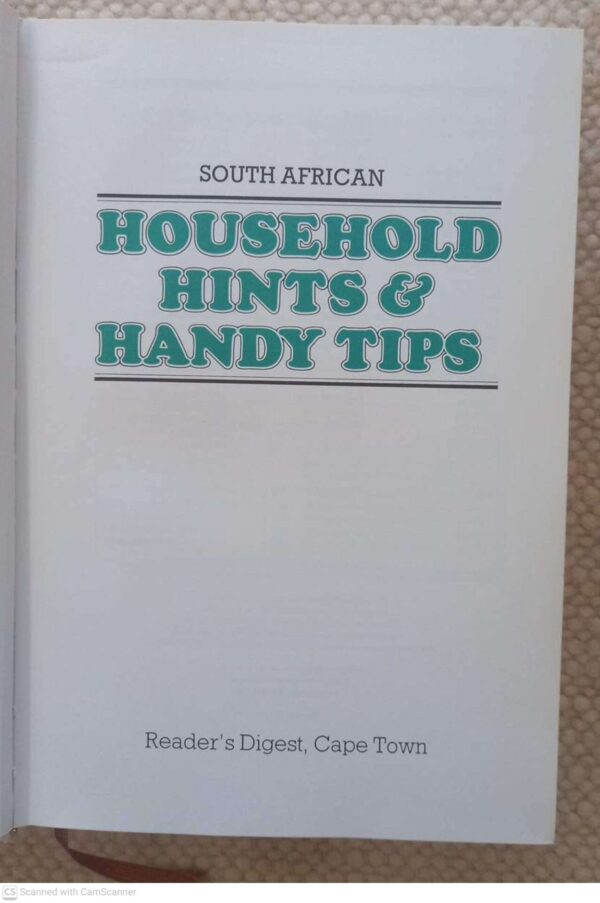 South African House-Hold Hints and Handy Tips4 South African House-Hold Hints And Handy Tips — Reader’s Digest secondhand book
