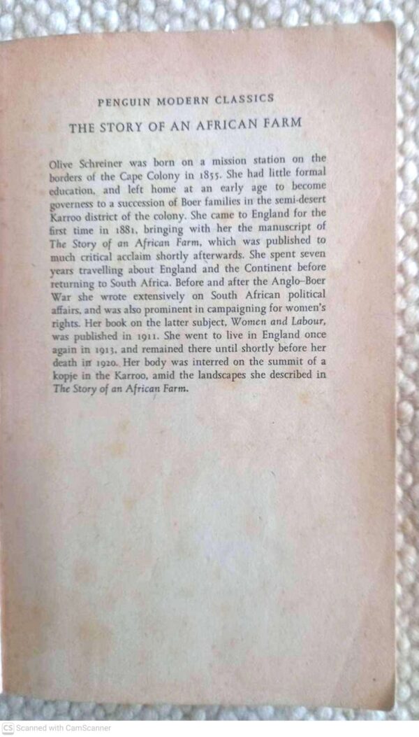The Story Of An African Farm — Olive Schreiner secondhand book