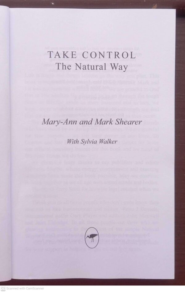 Take Control The Natural Way – Mary-Ann & Mark Shearer secondhand book