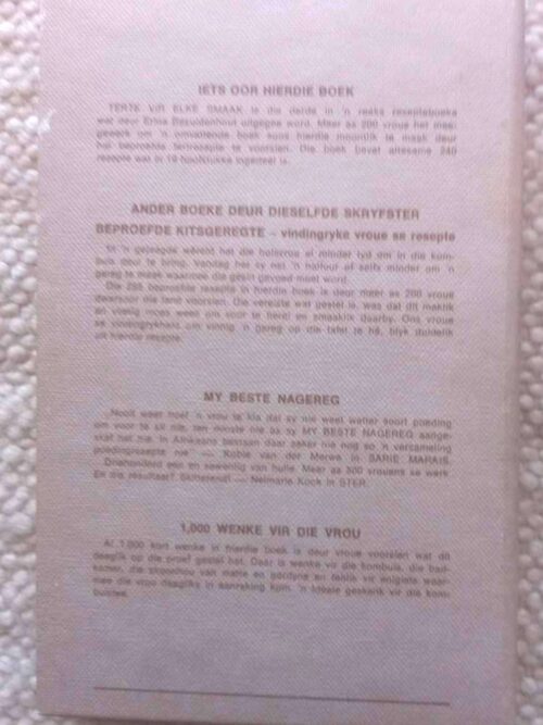 Terte Vir Elke Smaak — Erina Bezuidenhout secondhand book