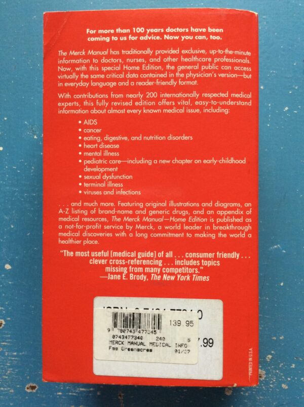 The Merck Manual of Medical Information secondhand book