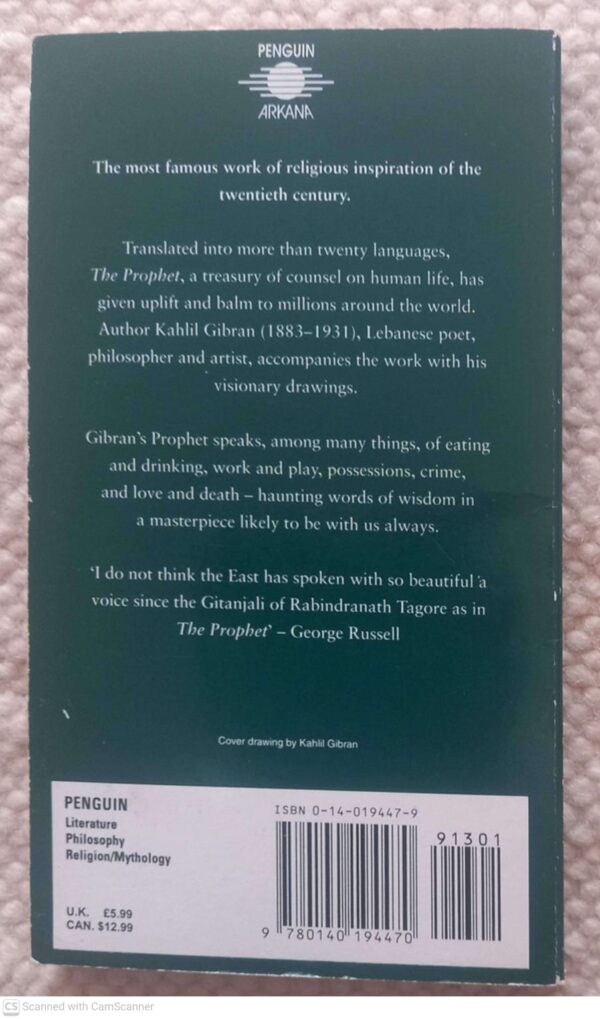 The Prophet — Kahlil Gibran secondhand book