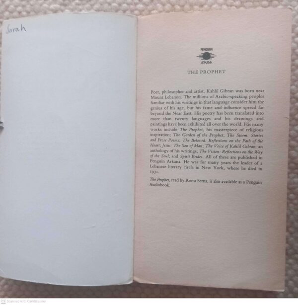 The Prophet — Kahlil Gibran secondhand book
