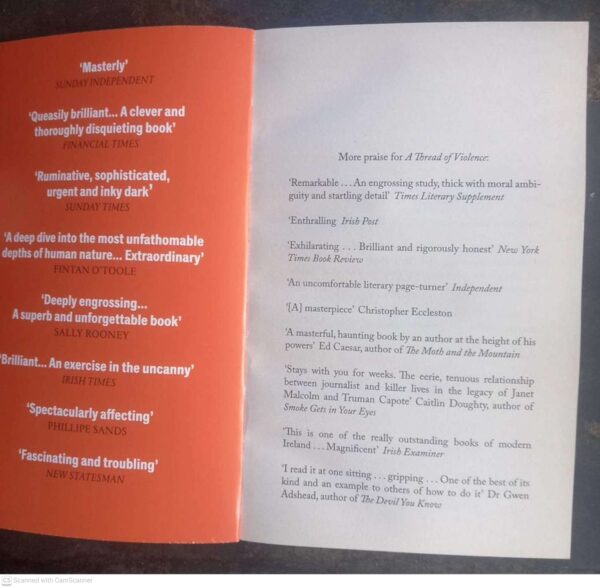 Thread Of Violence — Mark O’Connell secondhand book