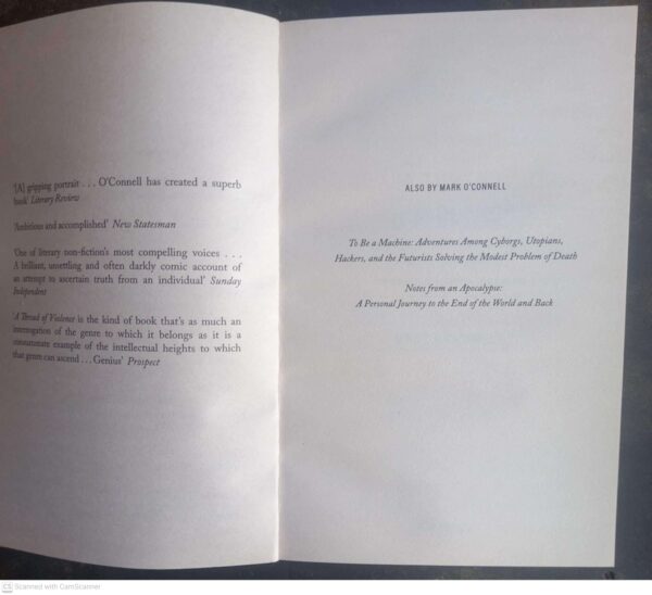 Thread Of Violence — Mark O’Connell secondhand book