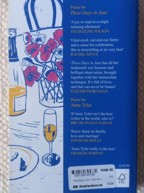 Three Days In June — Anne Tyler secondhand book