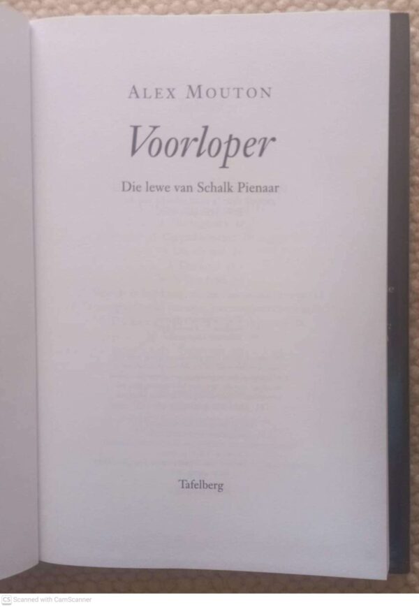 Voorloper5 Voorloper: Die Lewe Van Schalk Pienaar — Alex Mouton secondhand book