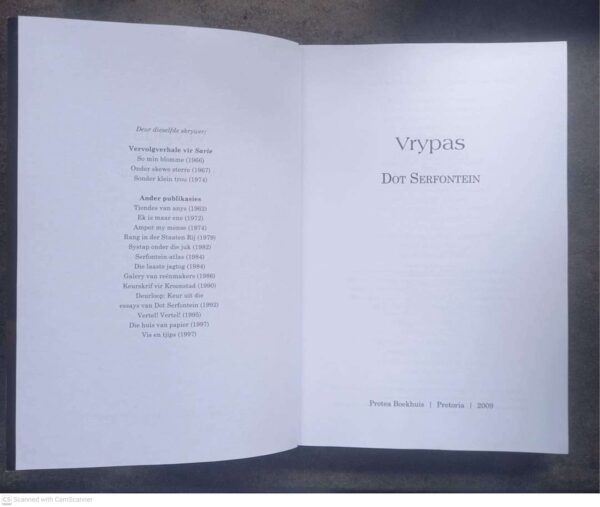 Vrypas — Dot Serfontein secondhand book
