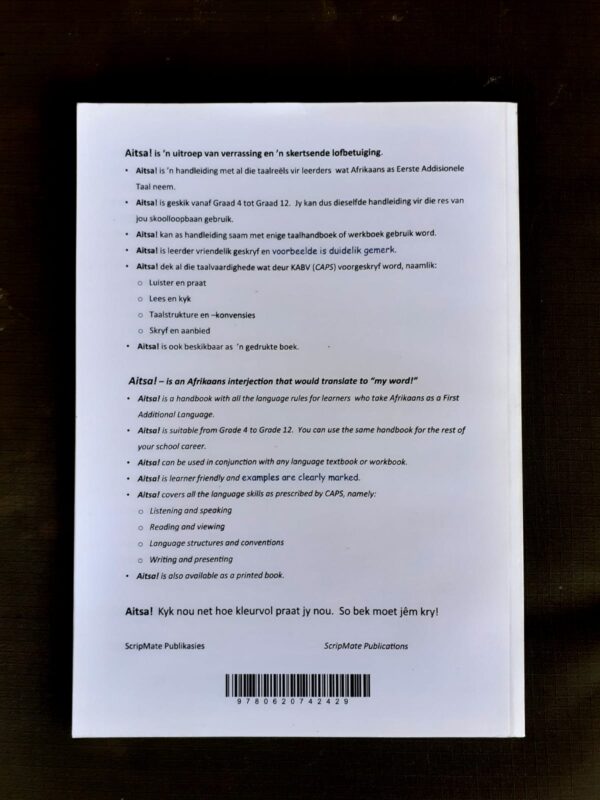 10.1 Aitsa! Handleiding Vir Afrikaans Eerste Addisionele Taal (Graad 4–12) – Magda-Lize Rohde secondhand book
