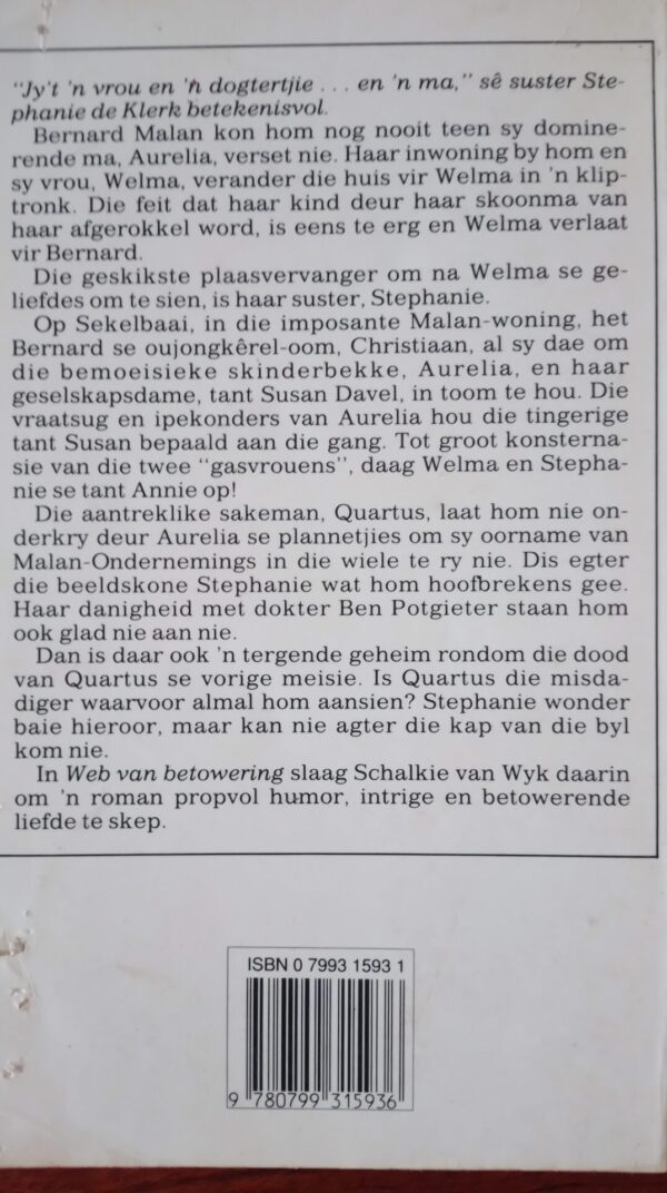 Web van betowering – Schalkie van Wyk secondhand book