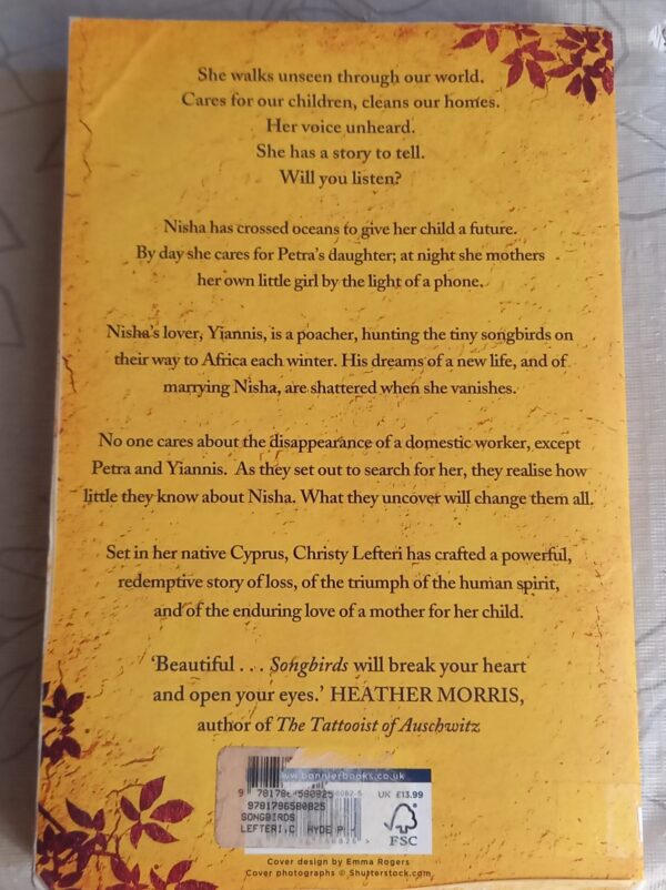 Songbirds – Christy Lefteri secondhand book
