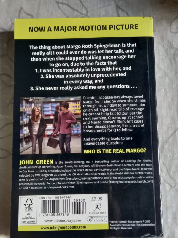 Paper Towns – John Green secondhand book