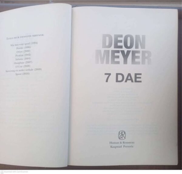 7 Dae – Deon Meyer secondhand book