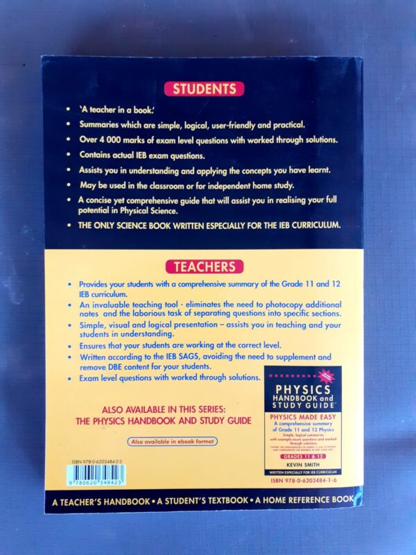 Physics Handbook And Study Guide: Physics Made Easy – Kevin Smith secondhand book