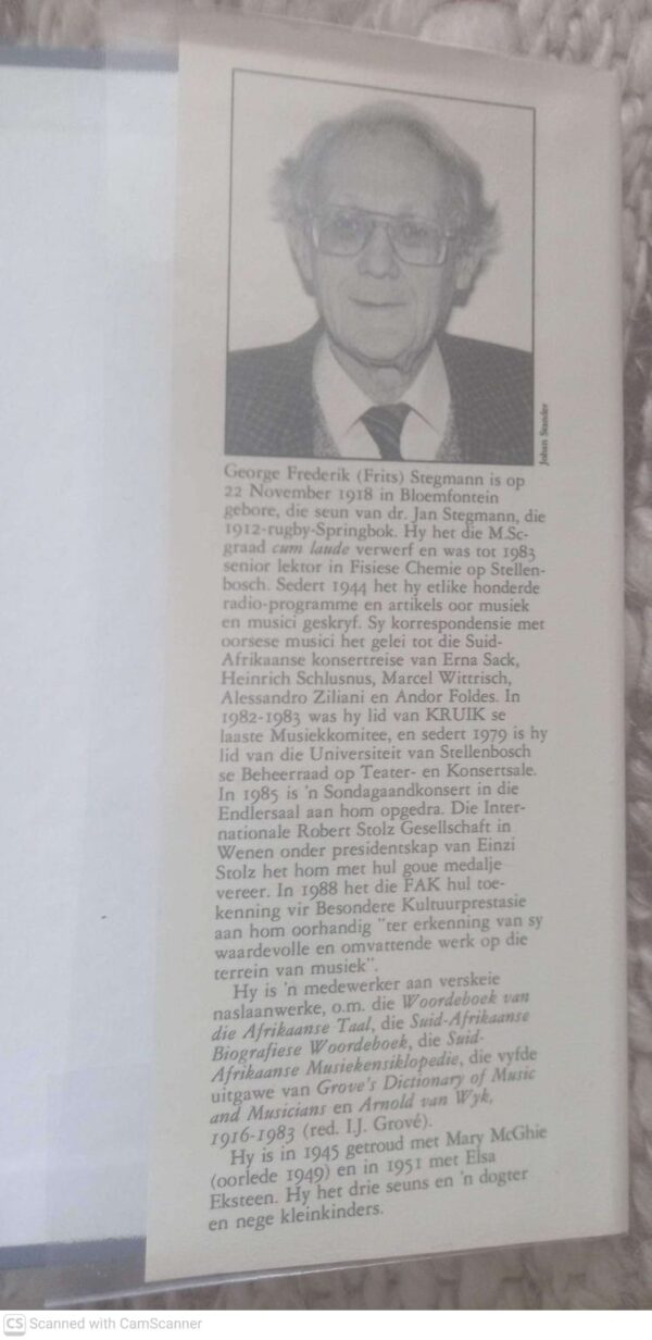 Afrikaanse Operettegids4 Die Afrikaanse Operettegids – Frits Stegmann secondhand book