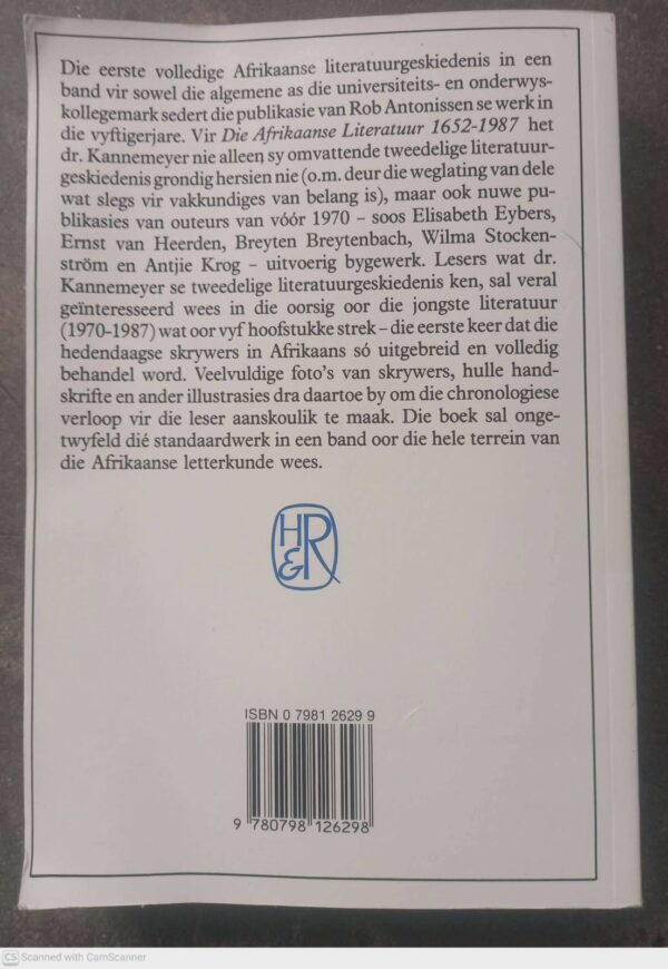 Die Afrikaanse Literatuur, 1652-1987 — J. C. Kannemeyer secondhand book