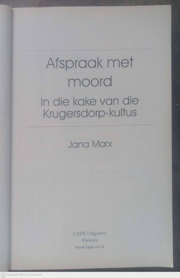 Afspraak Met Moord — Jana Marx secondhand book