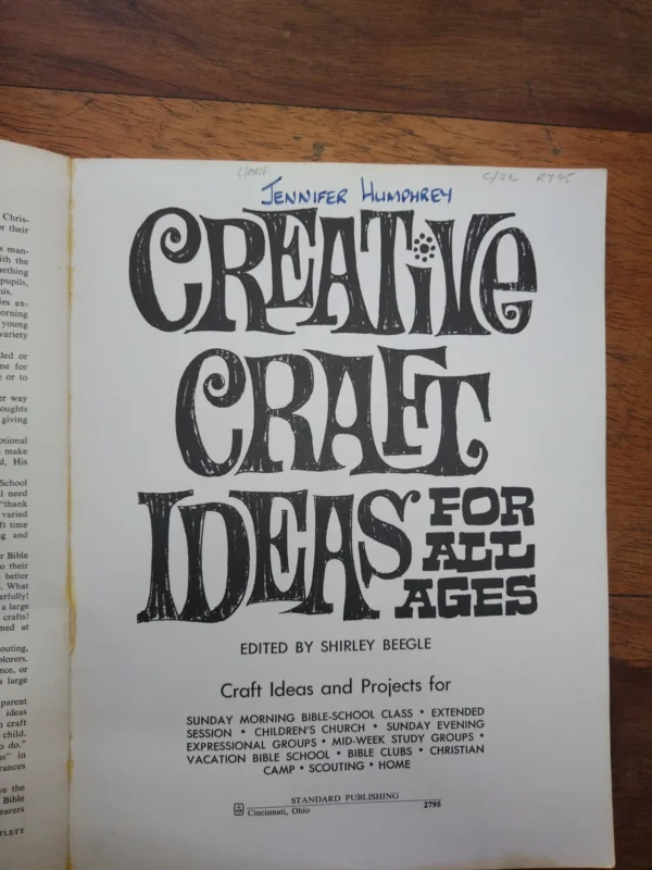Creative Craft Ideas For All Ages — Shirley Beegle secondhand book
