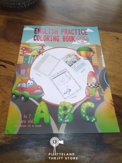 English Practice Coloring Book With Stickers secondhand book
