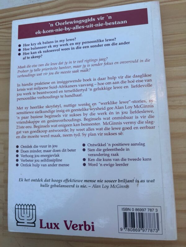 Balans In Die Lewe – Alan Loy McGinnes secondhand book