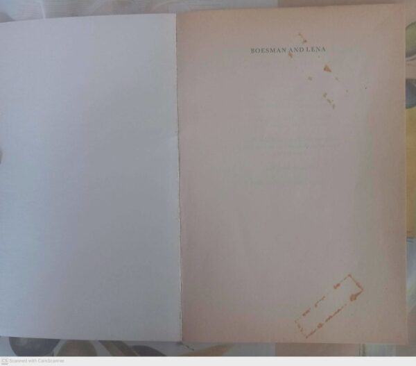 Boesman And Lena – Athol Fugard secondhand book