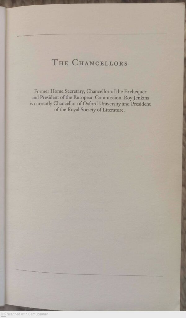 The Chancellors — Roy Jenkins secondhand book