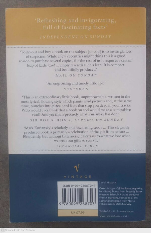 Cod: A Biography Of The Fish That Changed The World — Mark Kurlansky secondhand book