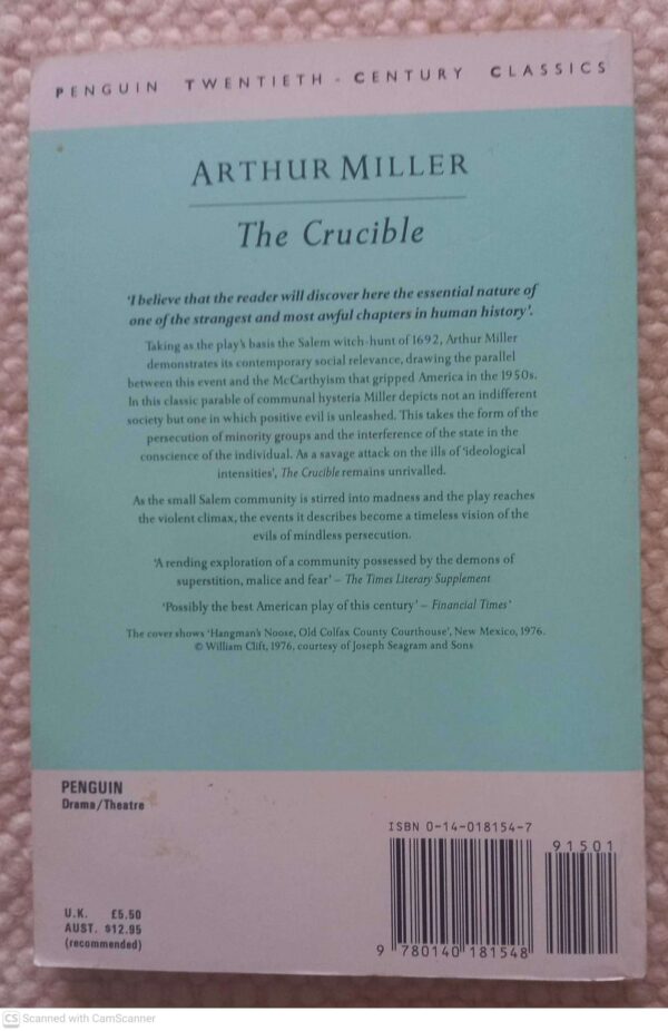 The Crucible — Arthur Miller secondhand book