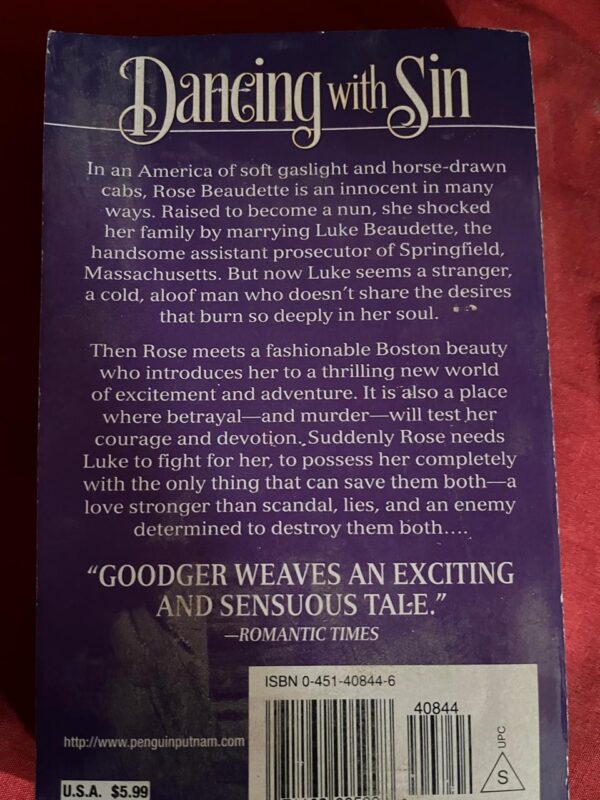 Dancing With Sin – Jane Goodger secondhand book