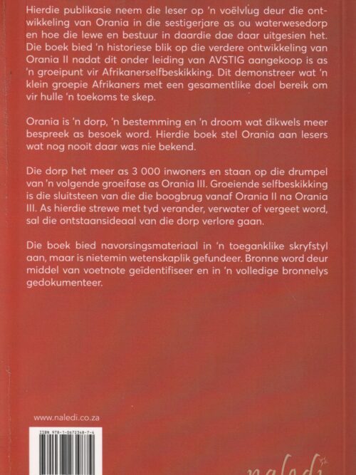 Die Boogbrug Vanaf Orania II Na Orania III – Jannie Rossouw secondhand book