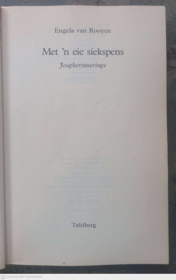 Met ‘n Eie Siekspens: Jeugherinneringe — Engela Van Rooyen secondhand book