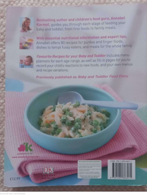 Favourite Recipes For Your Baby And Toddler — Annabel Karmel secondhand book