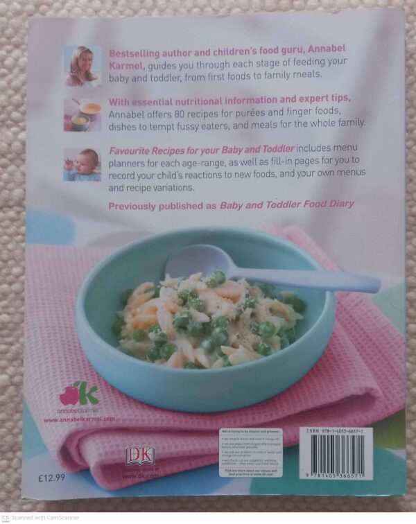 Favourite Recipes For Your Baby And Toddler — Annabel Karmel secondhand book