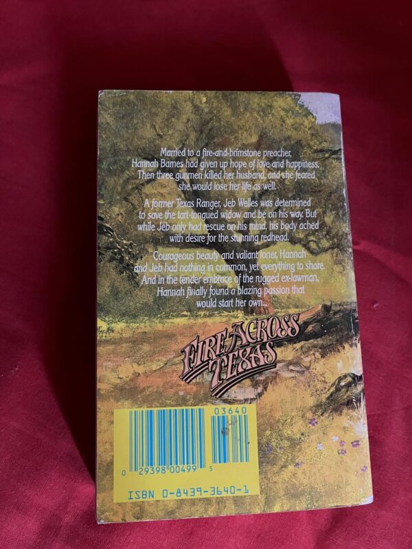 Fire Across Texas – Susan Tanner secondhand book