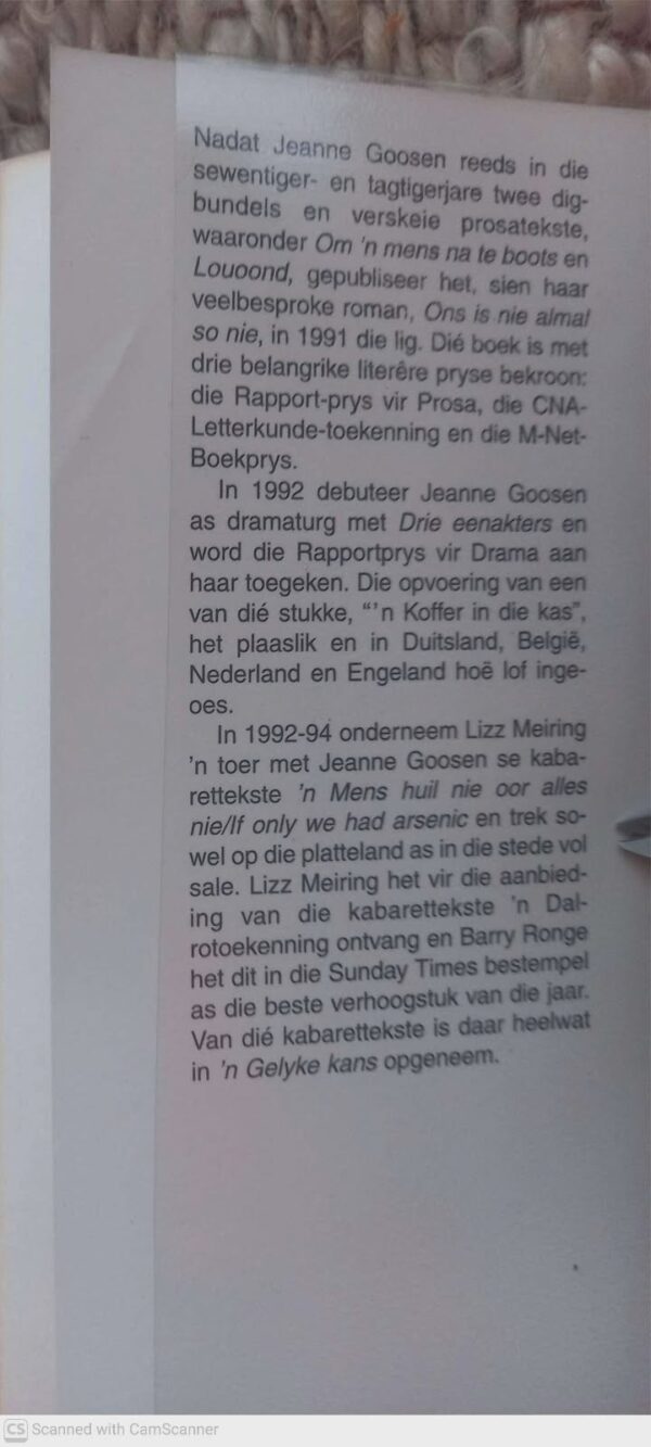 ‘n Gelyke Kans — Jeanne Goosen secondhand book