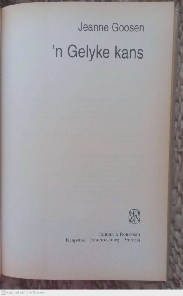 ‘n Gelyke Kans — Jeanne Goosen secondhand book