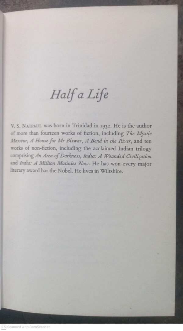 Half A Life — V. S. Naipaul secondhand book