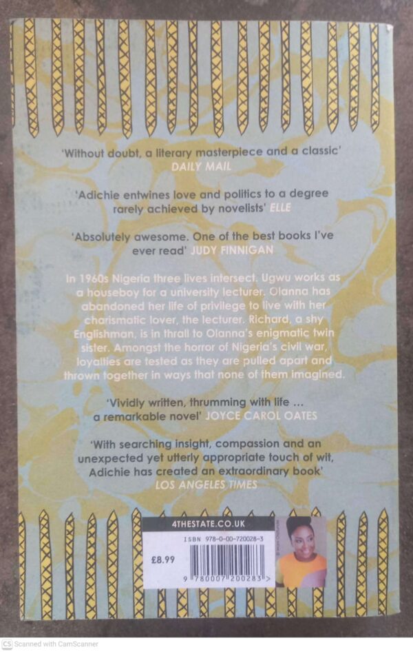 Half Of A Yellow Sun — Chimamanda Ngozi Adichie secondhand book